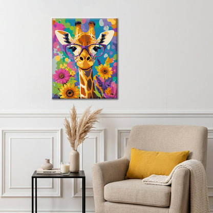 Jirafa hipster – Pintura por números
