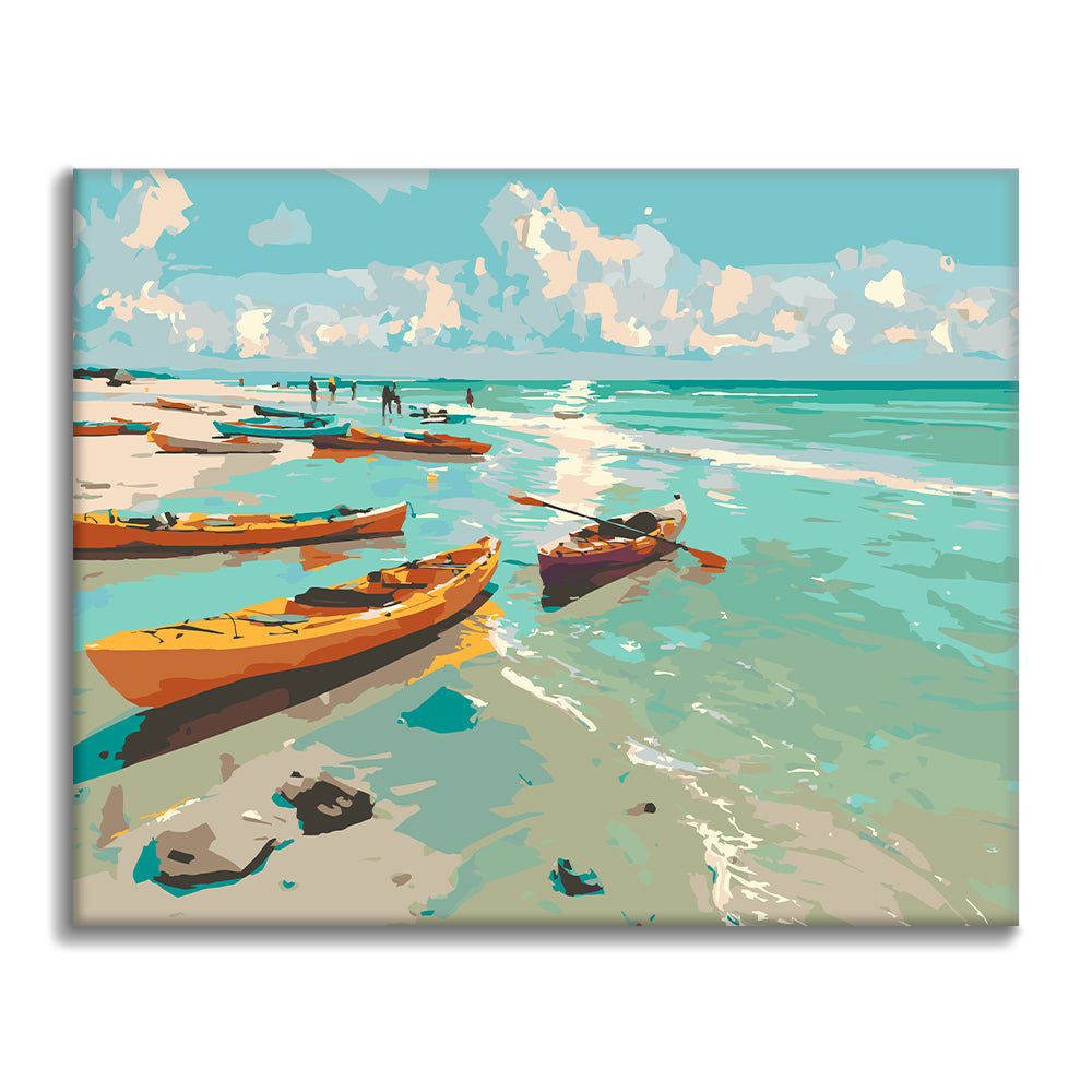 Serenidad en kayak – Pintura por números