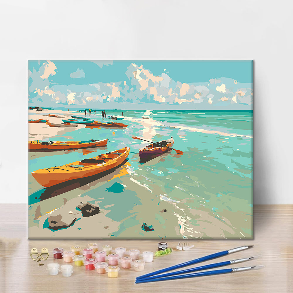 Serenidad en kayak – Pintura por números