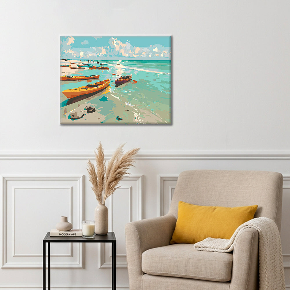Serenidad en kayak – Pintura por números