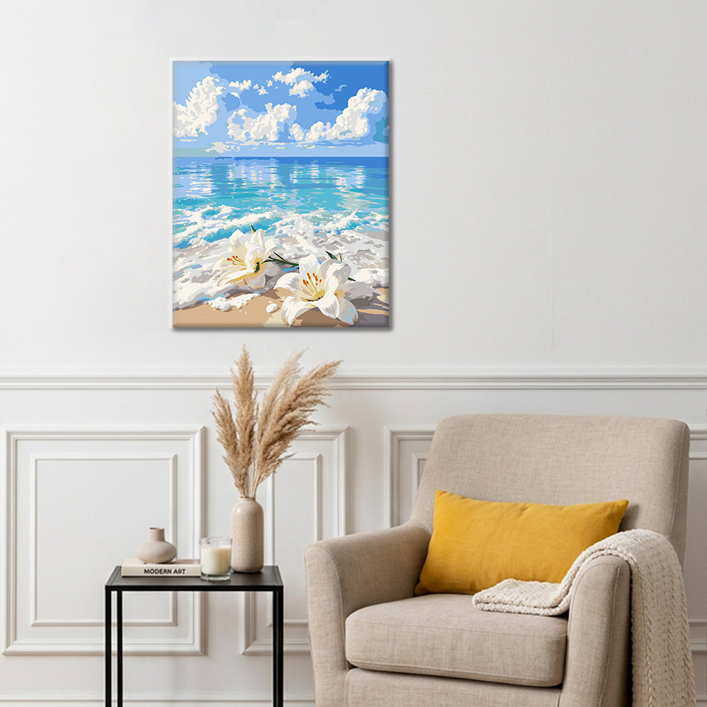 Playa de lirios – Pintura por números