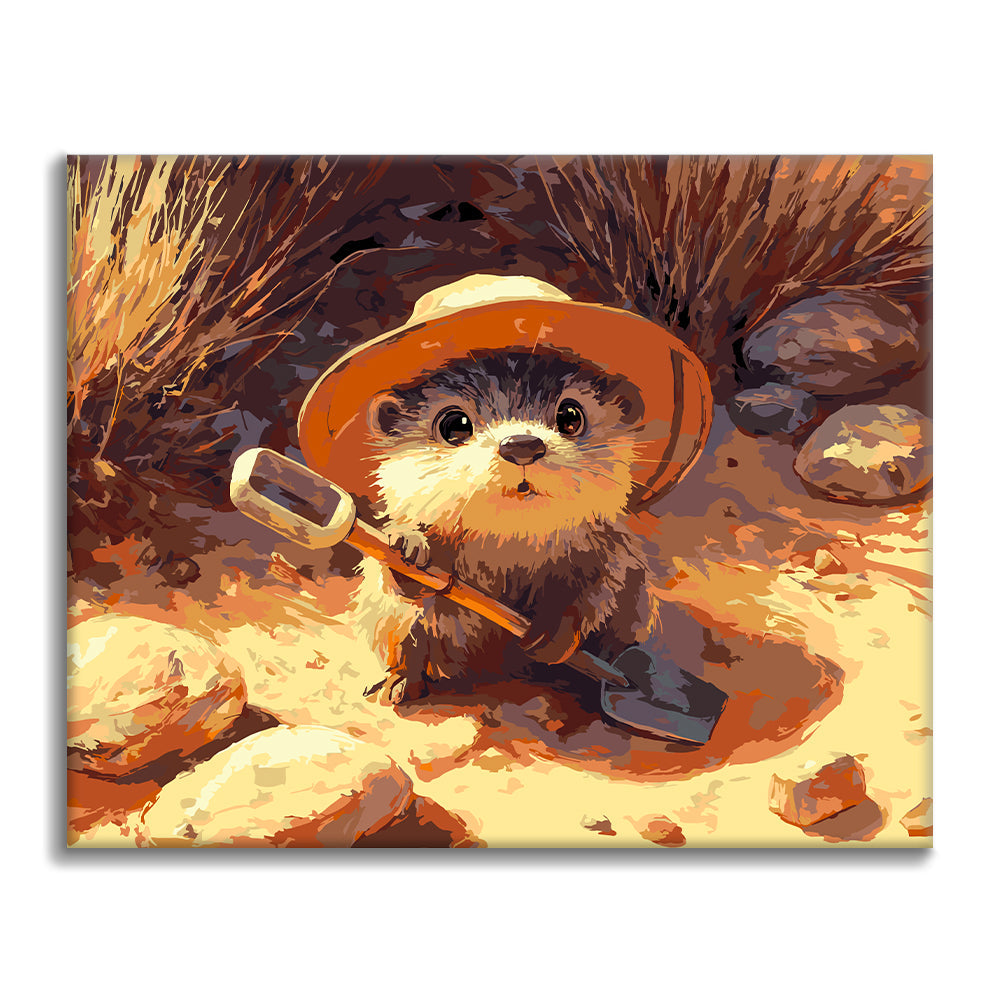 Pequeña excavadora de playa – Pintura por números