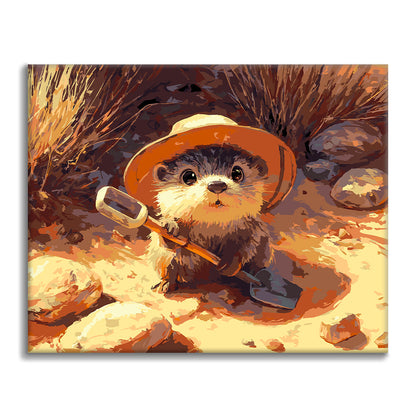 Pequeña excavadora de playa – Pintura por números