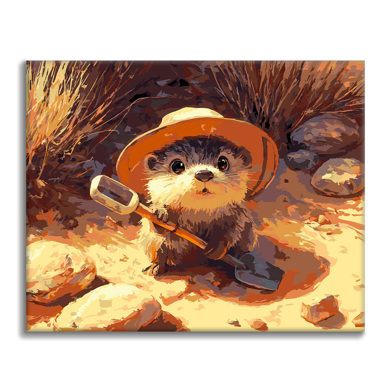 Pequeña excavadora de playa – Pintura por números