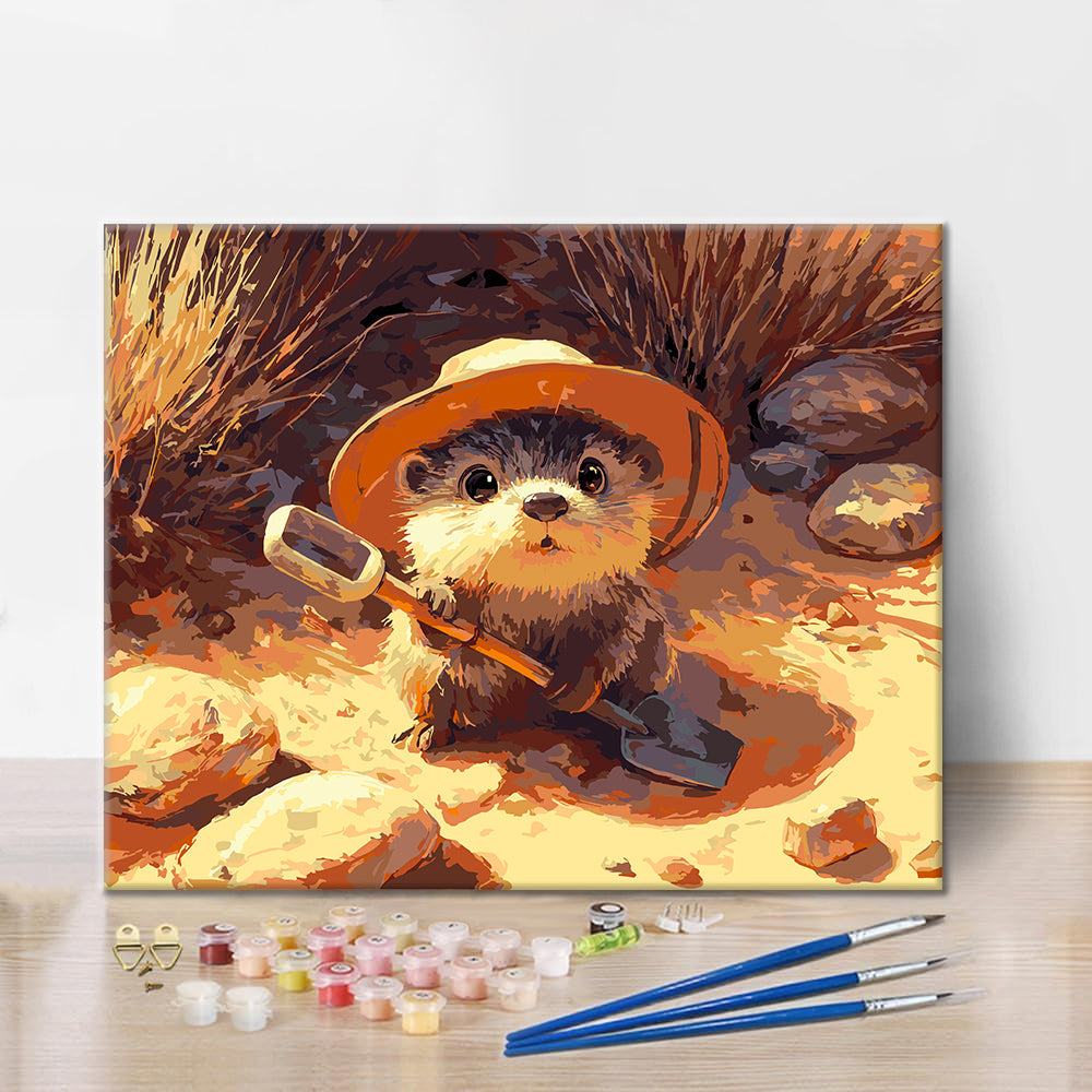 Pequeña excavadora de playa – Pintura por números