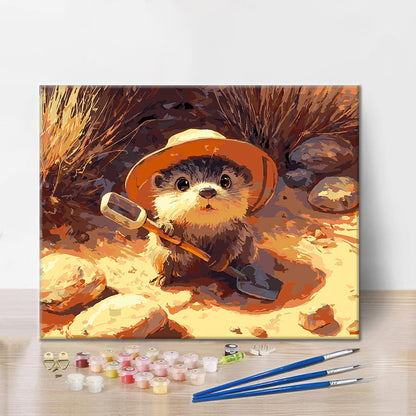 Pequeña excavadora de playa – Pintura por números