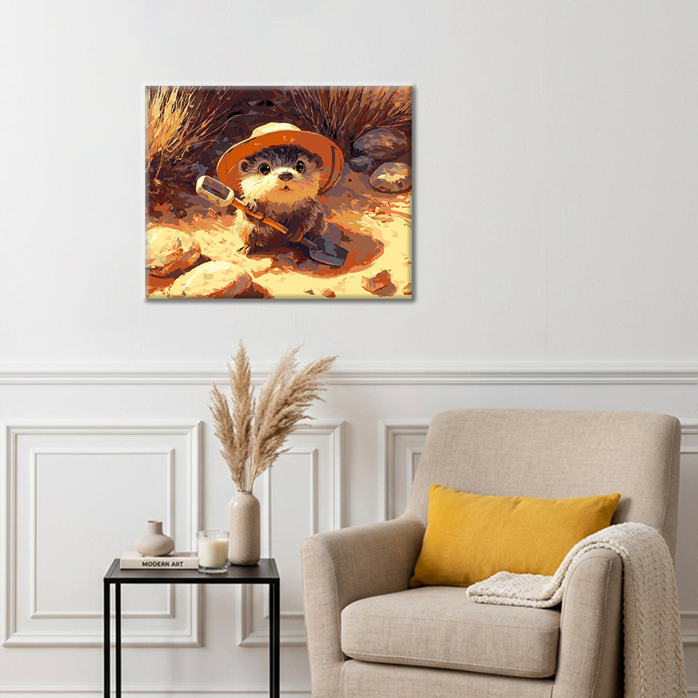 Pequeña excavadora de playa – Pintura por números