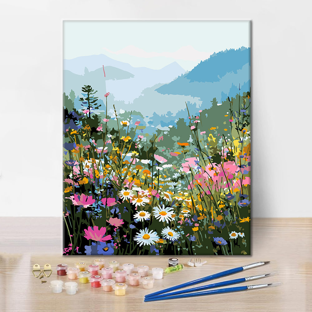 Floración de montaña – Pintura por números