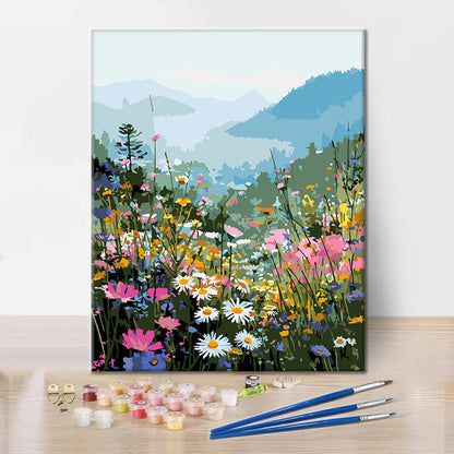 Floración de montaña – Pintura por números