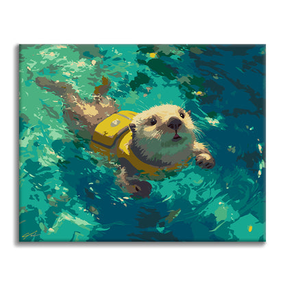 Baño juguetón – Pintura por números
