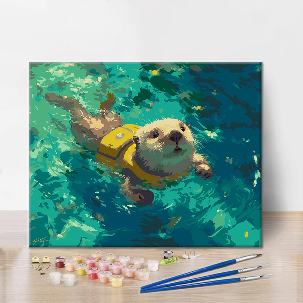 Baño juguetón – Pintura por números