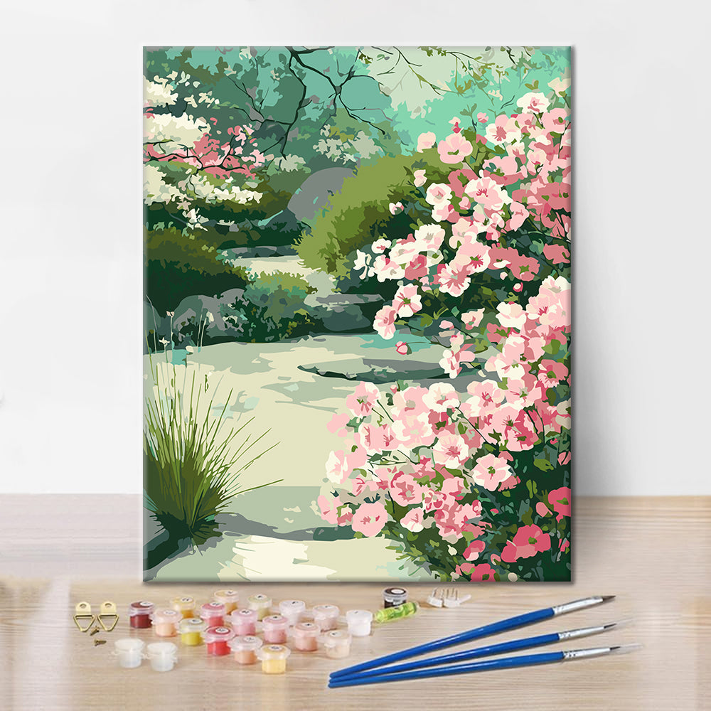 Jardín tranquilo – Pintura por números