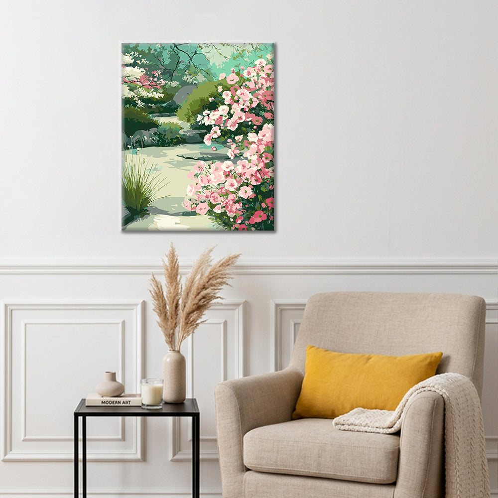 Jardín tranquilo – Pintura por números