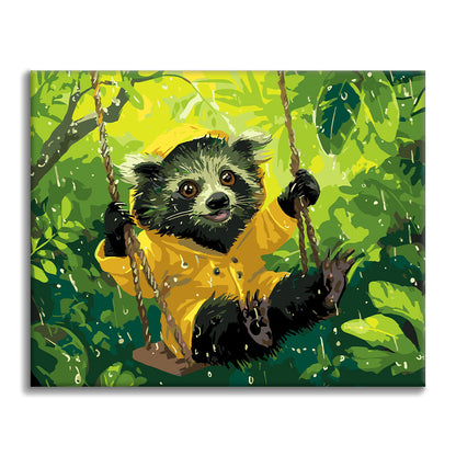 Columpio en día lluvioso – Pintura por números