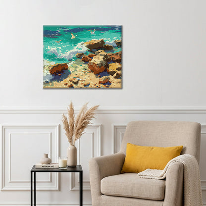 Orilla rocosa – Pintura por números