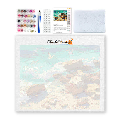 Orilla rocosa – Pintura por números