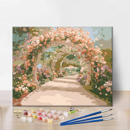Arco de rosas – Pintura por números