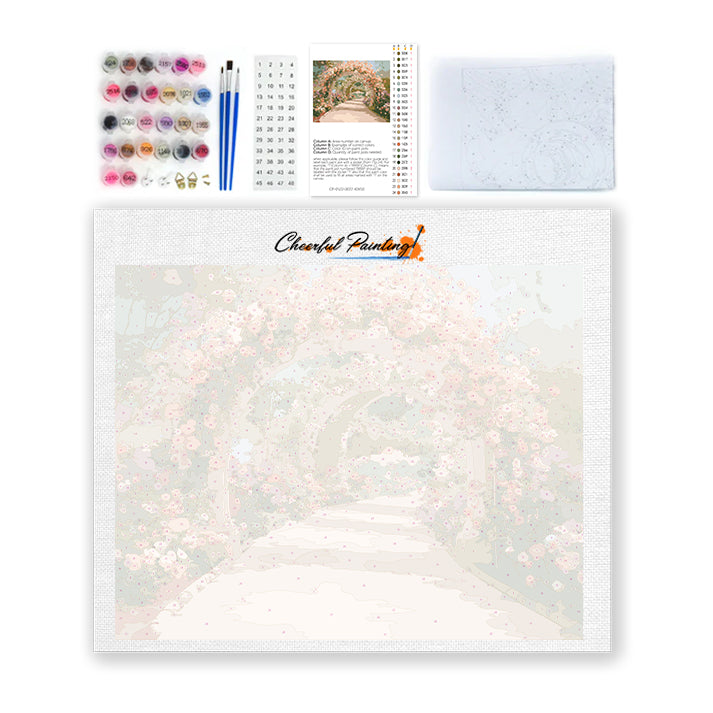 Arco de rosas – Pintura por números