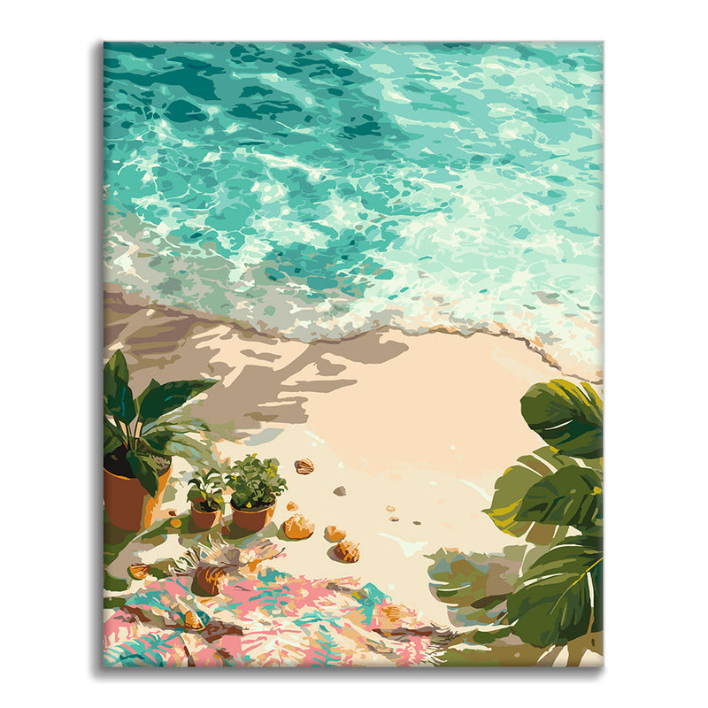 Oasis junto al mar – Pintura por números