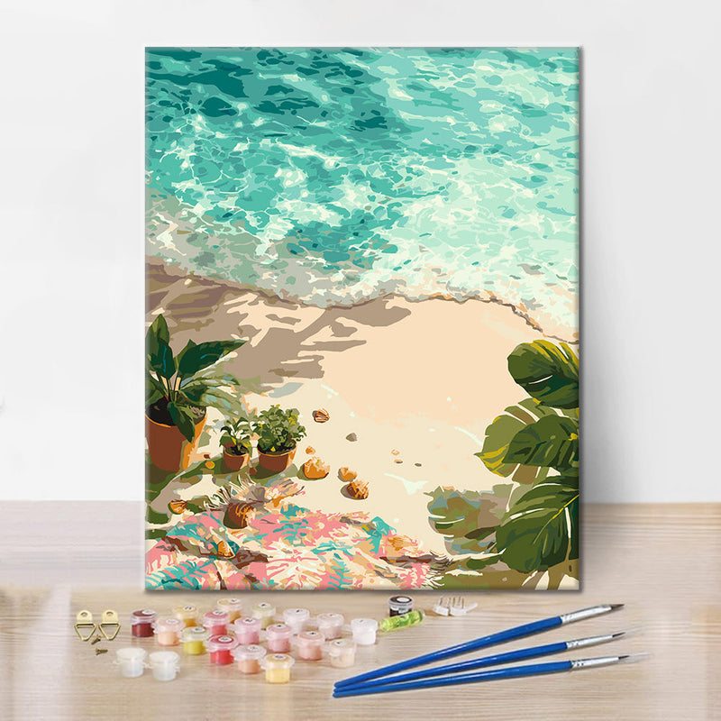 Oasis junto al mar – Pintura por números