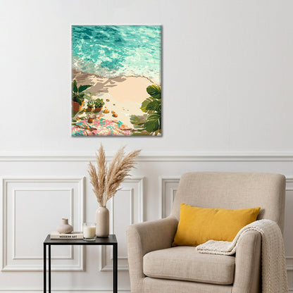 Oasis junto al mar – Pintura por números