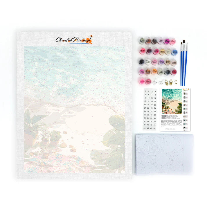 Oasis junto al mar – Pintura por números