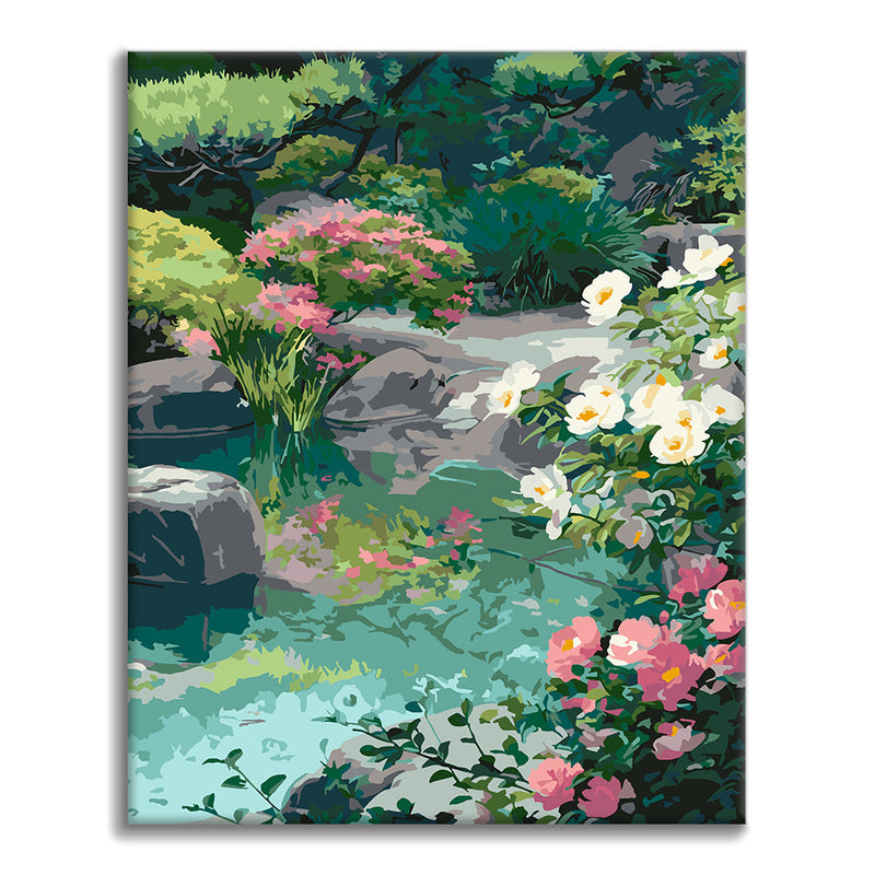Reflejos de jardín sereno – Pintura por números
