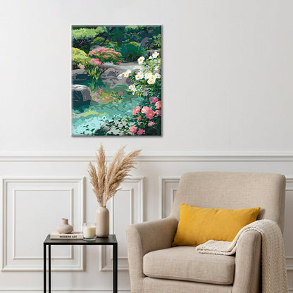 Reflejos de jardín sereno – Pintura por números