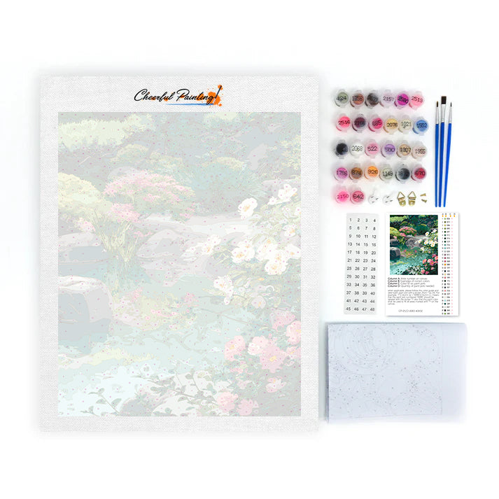 Reflejos de jardín sereno – Pintura por números