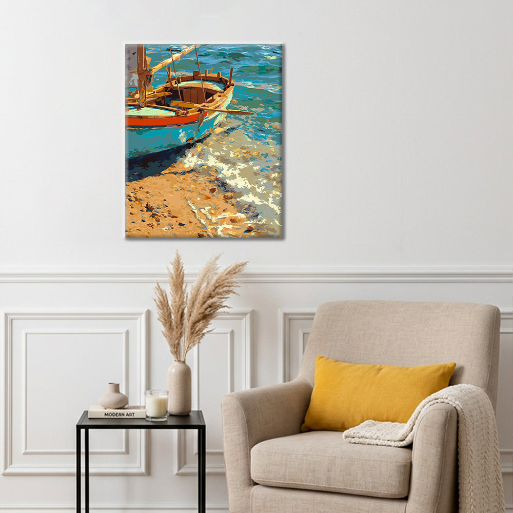 Calma en la orilla – Pintura por números