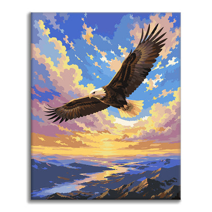 Águila planeando – Pintura por números