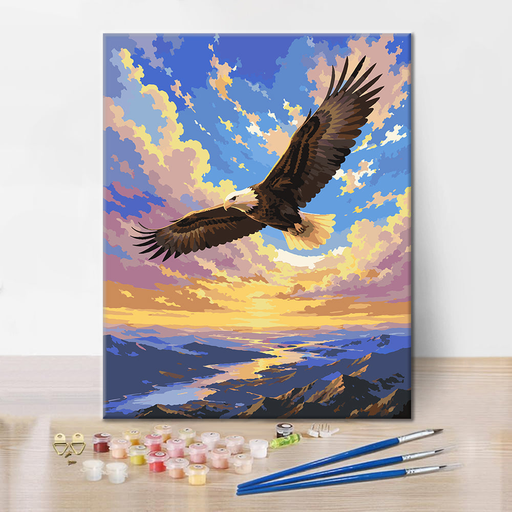 Águila planeando – Pintura por números