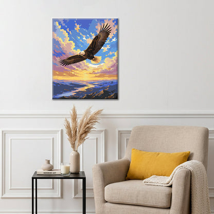 Águila planeando – Pintura por números
