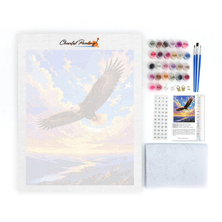 Águila planeando – Pintura por números