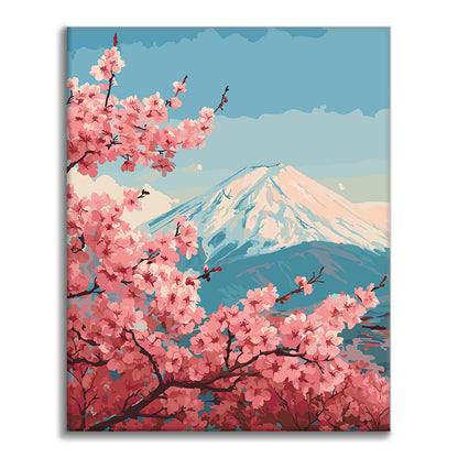 Primavera en el Fuji – Pintura por números