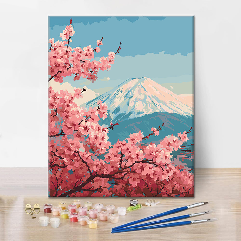 Primavera en el Fuji – Pintura por números