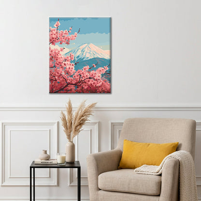 Primavera en el Fuji – Pintura por números
