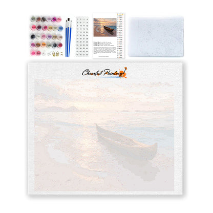 Canoa al atardecer – Pintura por números