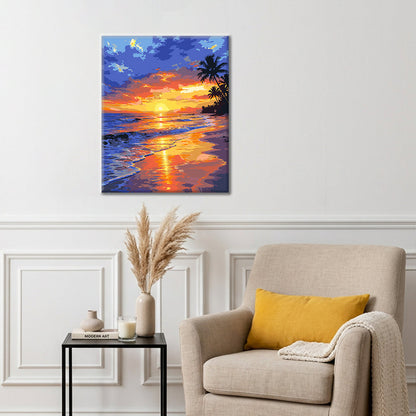 Atardecer tropical – Pintura por números