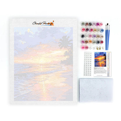 Atardecer tropical – Pintura por números