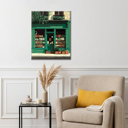 Librería verde vintage – Pintura por números