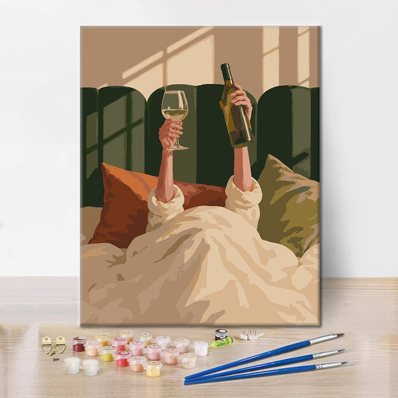 Un brindis por mañanas tranquilas – Pintura por números