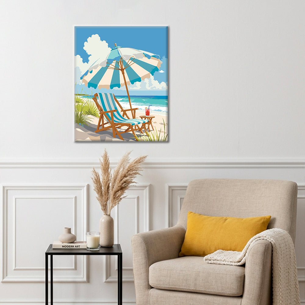 Felicidad junto al mar – Pintura por números