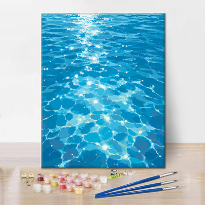 Resplandor azul – Pintura por números