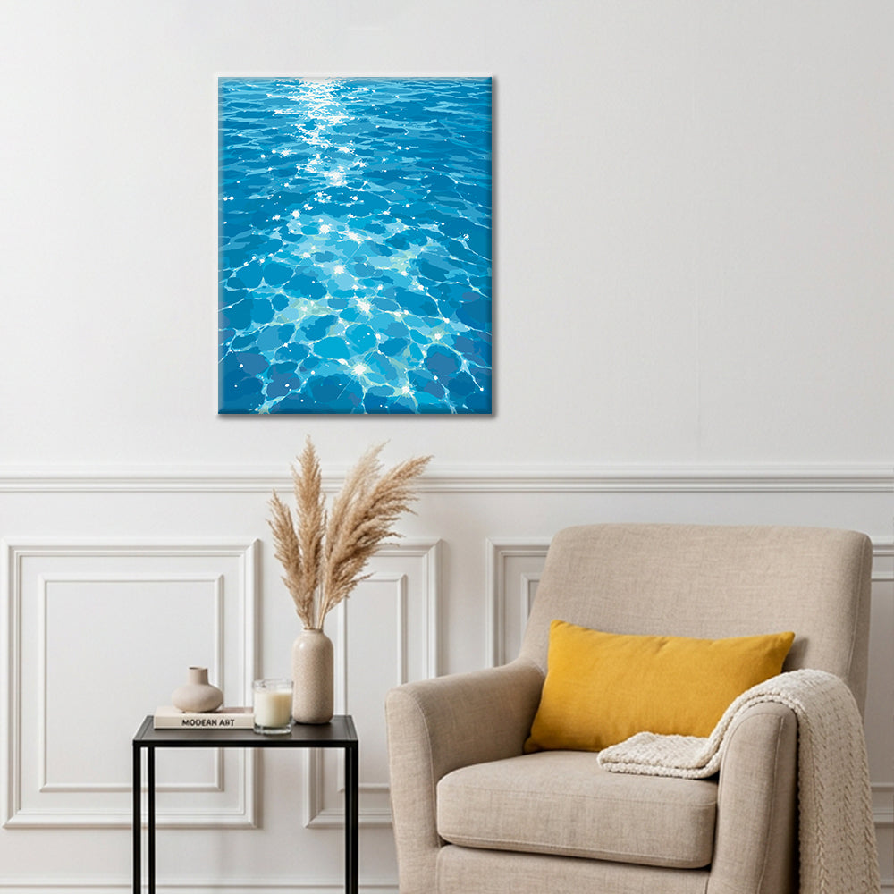 Resplandor azul – Pintura por números