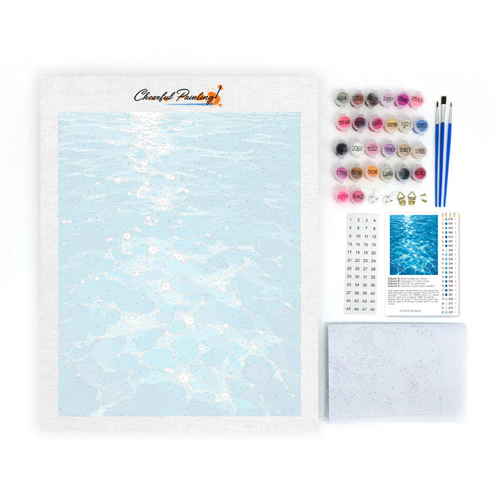 Resplandor azul – Pintura por números