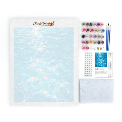 Resplandor azul – Pintura por números