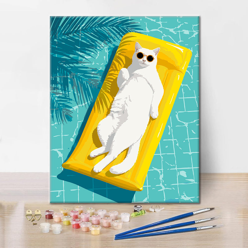 Verano felino con estilo – Pintura por números