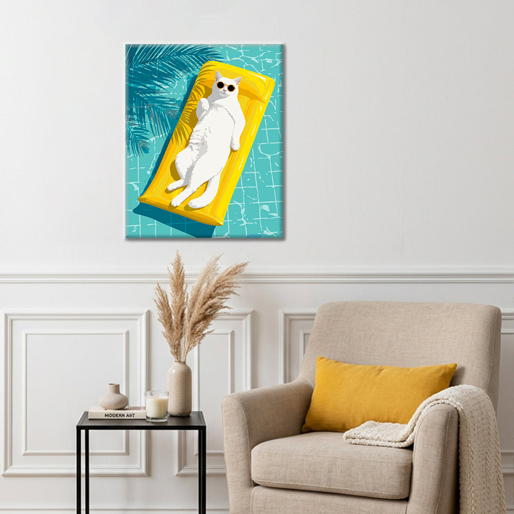 Verano felino con estilo – Pintura por números