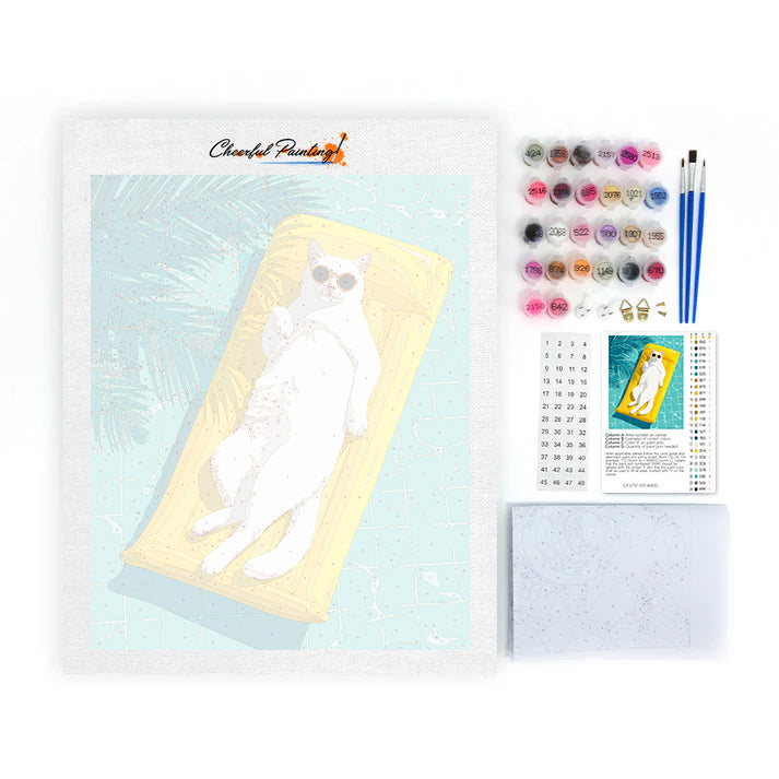 Verano felino con estilo – Pintura por números